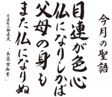 8月の聖語 #お寺 #日蓮宗 #終活 #葬儀 #納骨 #永代供養 #檀家 #佐賀市